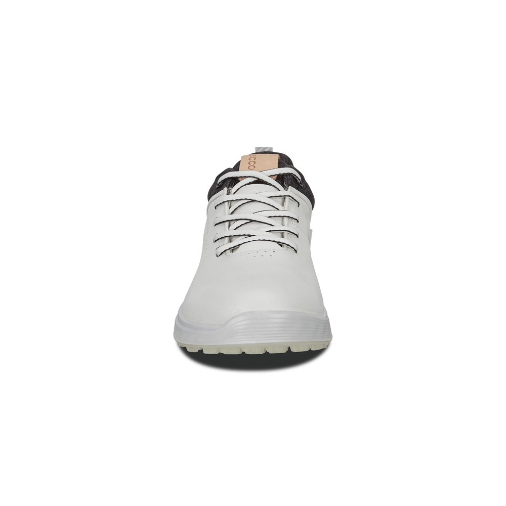 Zapatos De Golf Mujer - ECCO S-Three Spikelesss - Blancos/Negros - IKQ215860